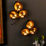 Kumud - Trio Leaf Shaped Metal Wall Hanging Decor