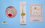 Pearl Rakhi india with roli chawal tikka