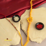 Haldi Yellow Festive Pair Rakhi  Set of 2 Rakhi- Send to USA