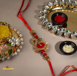 Traditional Red Marwari Premium Rakhi - Send to USA(Free Shipping)