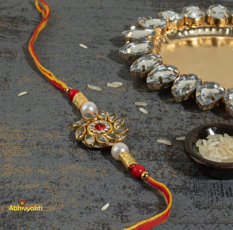 Royal Kundan Rakhi -Send to USA