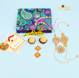 bajuband Rakhi Lumba with roli chawal tikka saun and hamper box
