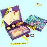 Stone Rakhi Lumba india with saun roli chawal and hamper box