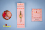 Stone Rakhi India With Roli Chawal Tikka