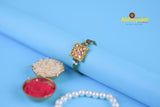 Bottle Green Fancy Kundan Premium Rakhi - Send to USA