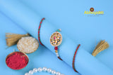 Marwari Semi-Precious Stone Premium Rakhi - Send to USA