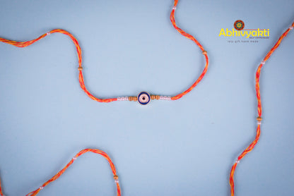 Evil Eye Stone Rakhi - Long Thread -Send to USA ( Free shipping )