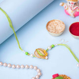 Go Green Classy Zari Rakhi -send to USA