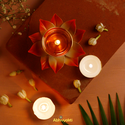 A set of traditional Diwali diyas, beautifully crafted and painted in festive colors. These tabletop oil lamps are adding a warm and inviting glow to any celebration or festive decor A set of traditional Diwali diyas, beautifully crafted and painted in festive colors. These tabletop oil lamps are arranged in decorative patterns, adding a warm and inviting glow to any celebration or festive decor