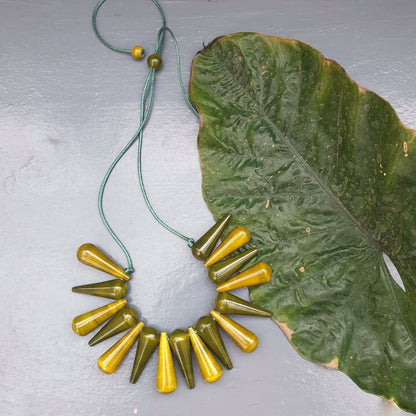 Beautifully Hand crafted seasons gift from the land of Channapatna. These Boho Wooden Adjustable Necklaces are going to be a great festive fashion concept for you !

They are made of sustainable wood with lacquered finish has a distinctive, nostalgic style. Each and every color is completely safe and are made from non-toxic vegetable colors.
