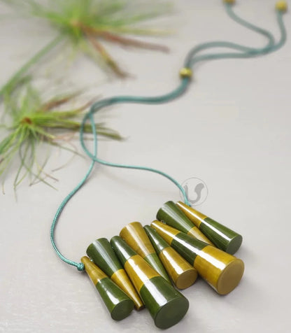 Beautifully Hand crafted seasons gift from the land of Channapatna. These Boho Wooden Adjustable Necklaces are going to be a great festive fashion concept for you !

They are made of sustainable wood with lacquered finish has a distinctive, nostalgic style. Each and every color is completely safe and are made from non-toxic vegetable colors.