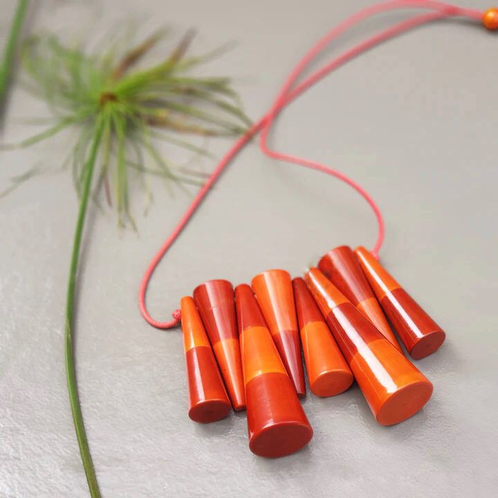 Beautifully Hand crafted seasons gift from the land of Channapatna. These Boho Wooden Adjustable Necklaces are going to be a great festive fashion concept for you !

They are made of sustainable wood with lacquered finish has a distinctive, nostalgic style. Each and every color is completely safe and are made from non-toxic vegetable colors.
