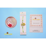 Go Green Classy Zari Rakhi -send to USA