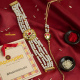 Kundan bracelet and Rakhi Set for Bhaiya-Bhabhi - Send to USA