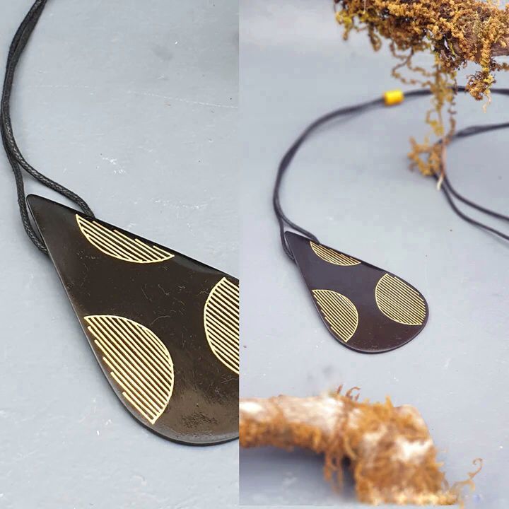 Our foray into the exquisite silver inlay craft of Bidri has always be unique and original. Waterdrop Boho Bidri Adjustable Necklace is inspired from the theme of water and the ever needful drop that quenches our universe.

These statement pieces are handcrafted in Bidar, North Karnataka. This piece is an ode to the waves of the sea. The metal used is a blackened alloy of zinc and copper inlaid with thin sheets of pure silver, brass and copper. Any imperfections on it are part of the handmade process involv