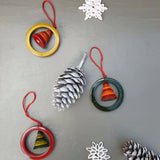 Channapatna  X-mas Tree Ornaments-Tree in a Ring (FREE SHIPPING)