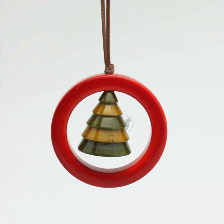 Channapatna  X-mas Tree Ornaments - Tree in a Ring