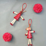 Channapatna  X-mas Tree Ornaments-Red Nosed Rudolph(FREE SHIPPING)