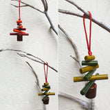 Channapatna  X-mas Tree Ornaments-X-Mas Cylinder Trees(FREE SHIPPING)